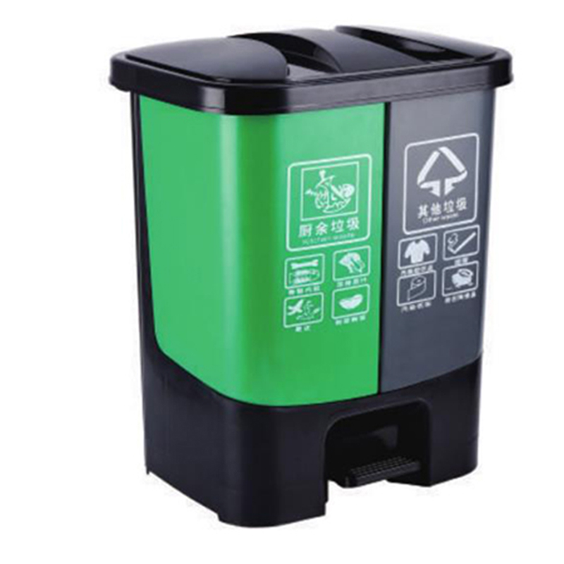 塑料分類腳踏垃圾桶