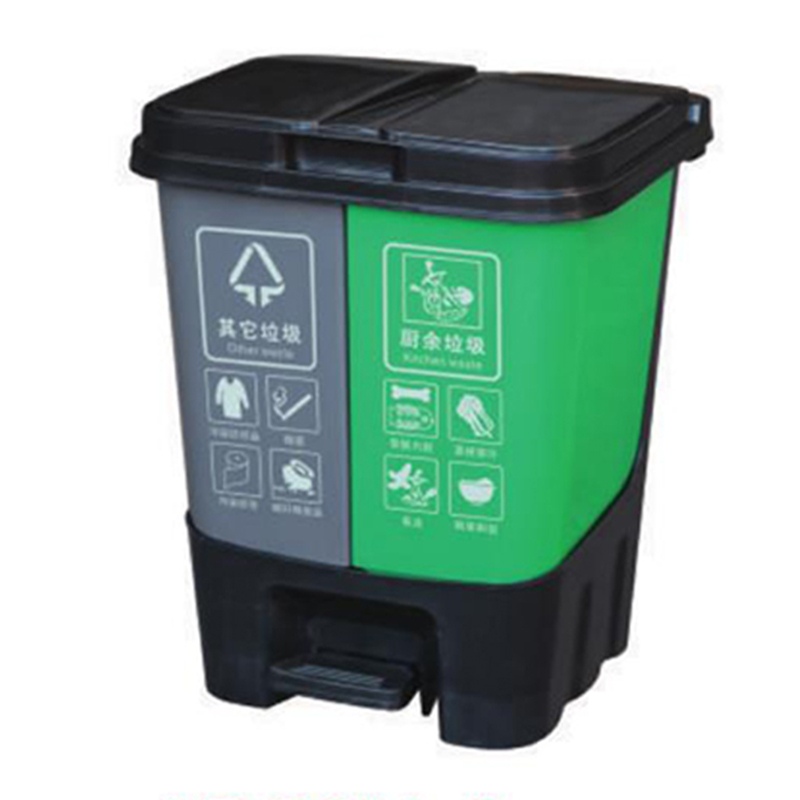 塑料分類腳踏垃圾桶