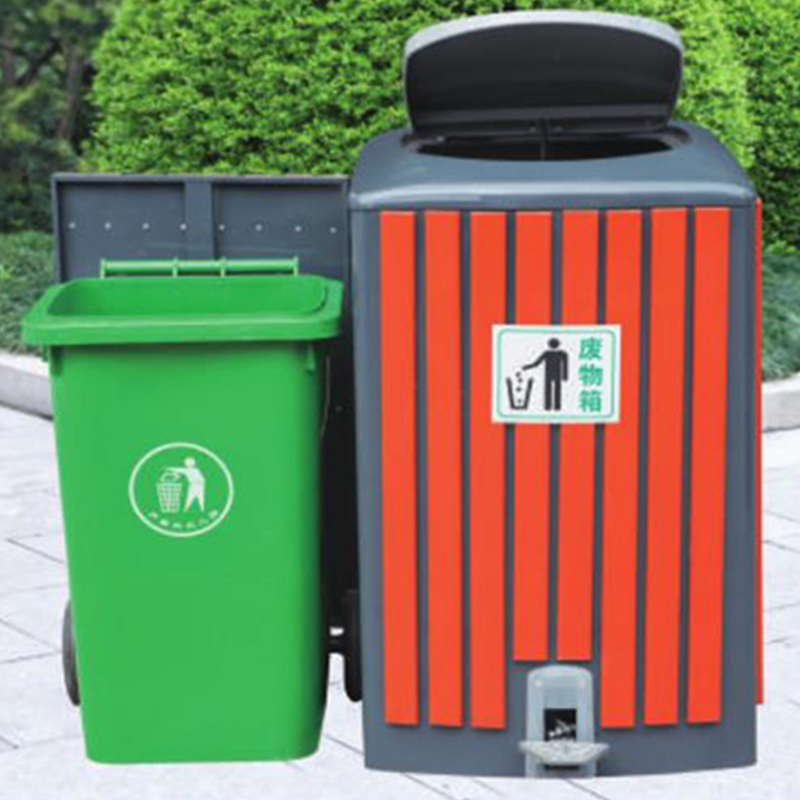 鋼木垃圾桶