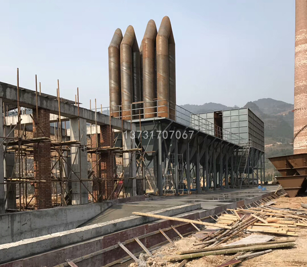 湖南嶽陽頁岩磚（zhuān）廠布袋除塵器施（shī）工中