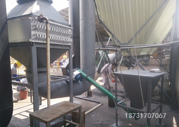 山東荷澤5T生物質鍋爐除塵器安裝完畢（bì）