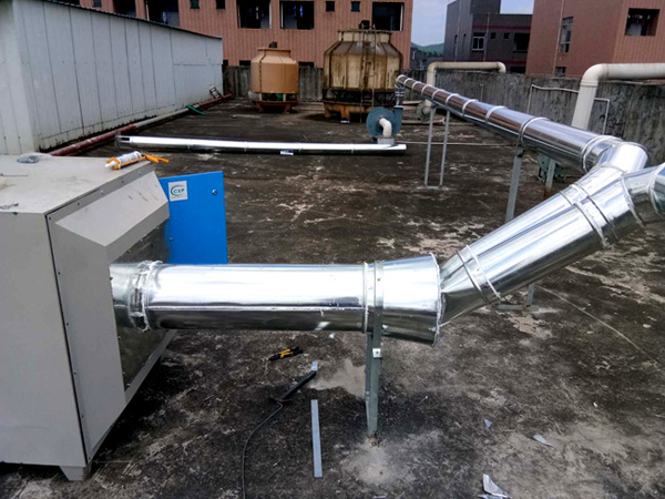 陝西戶縣印刷廠VOCS有機廢氣除臭項目已安裝完畢（bì）