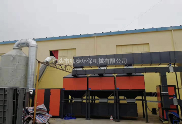 活性（xìng）炭（tàn）吸附濃縮+催化燃燒