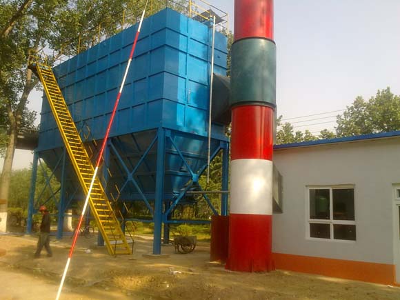 山西臨汾LCM-1600長袋脈衝（chōng）除塵器（qì）安裝完畢（bì）（圖）