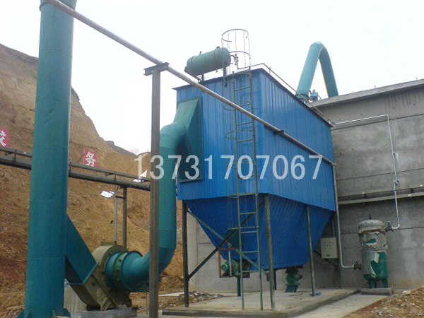 徐州（zhōu）建材廠破（pò）碎機PPC96-6氣箱（xiāng）脈衝除塵器安裝完畢