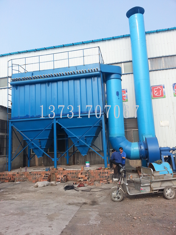 山西（xī）煤矸石製磚生產線破碎（suì）工段布袋除塵器安裝完畢