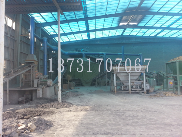 山西煤矸石製磚生產線破碎工段布袋除塵器安裝完畢